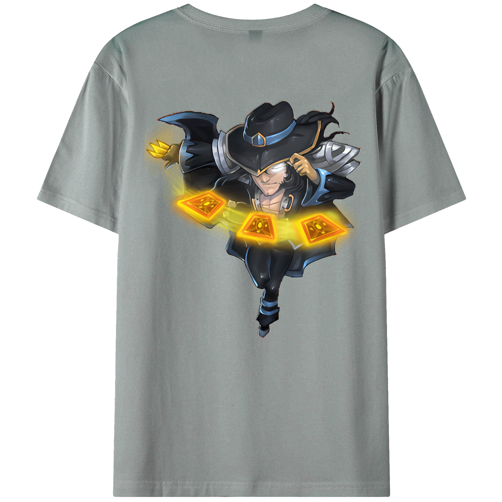 （画像用） リーグ・オブ・レジェンド League of Legends LOL 綿100％ メンズ半袖Tシャツ（バックプリント） 通気性